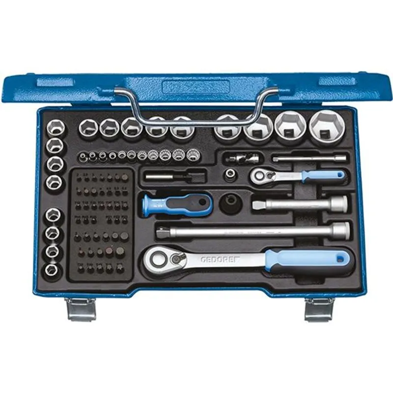 Steckschlüssel-Garnitur 1/4"+1/2" 19V20U-20 81-teilig Gedore