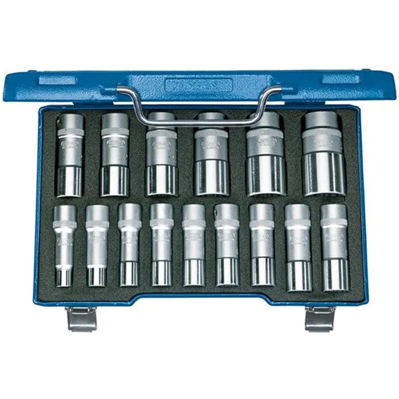 Steckschlüsseleinsatz- Satz 12-kant 1/2" 10-32 mm 15-teilig Gedore