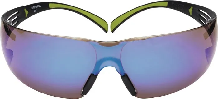 Schutzbrille SecureFit-SF400 EN 166,170 172 Bügel schwarz grün,Scheiben blau PC