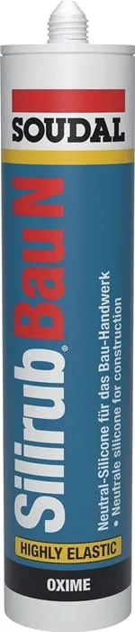 Silikondichtstoff Silirub Bau N weiß 300 ml Kartusche SOUDAL VE: 15St.