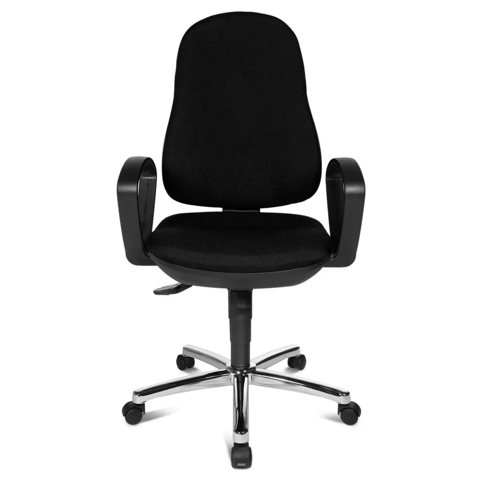Topstar® Bürodrehstuhl Syncro-Steel II, Rückenlehne gepolstert, schwarz