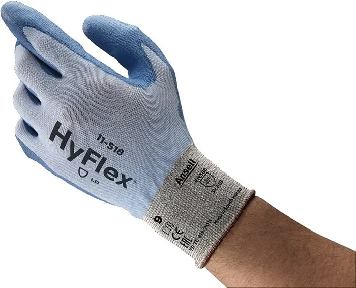 Schnittschutzhandschuhe HyFlex® 11-518 Gr.9 blau EN 388 PSA II 12 PA