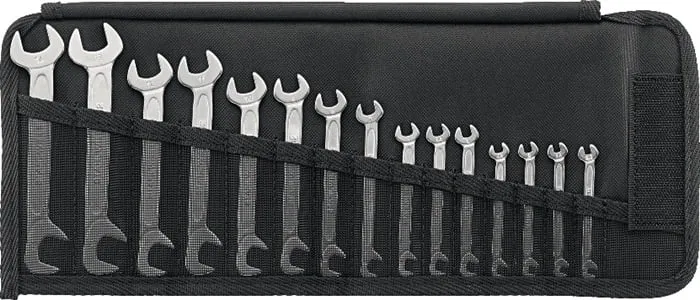 Doppelmaulschlüsselsatz 12/15 15-tlg.SW3,2-14mm CR-A-STA STAHLWILLE