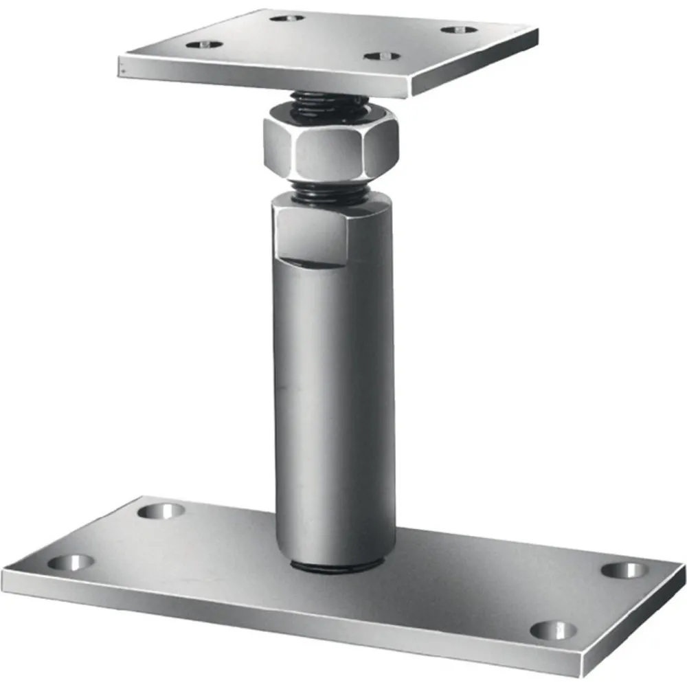 VORMANN Podeststützenschuh, Stahl blau verzinkt zum Aufschrauben, 150 x 70 / 70 x 80 mm