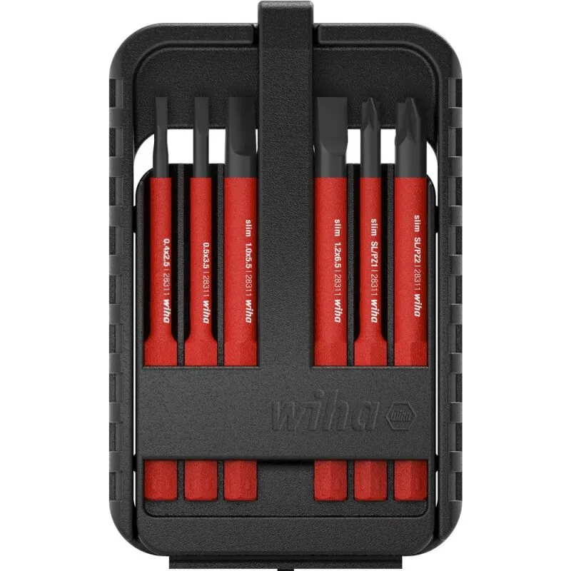 Wechselklingen-Satz VDE slimBit electric PlusMinus/PZ, Schlitz 6-teilig Wiha