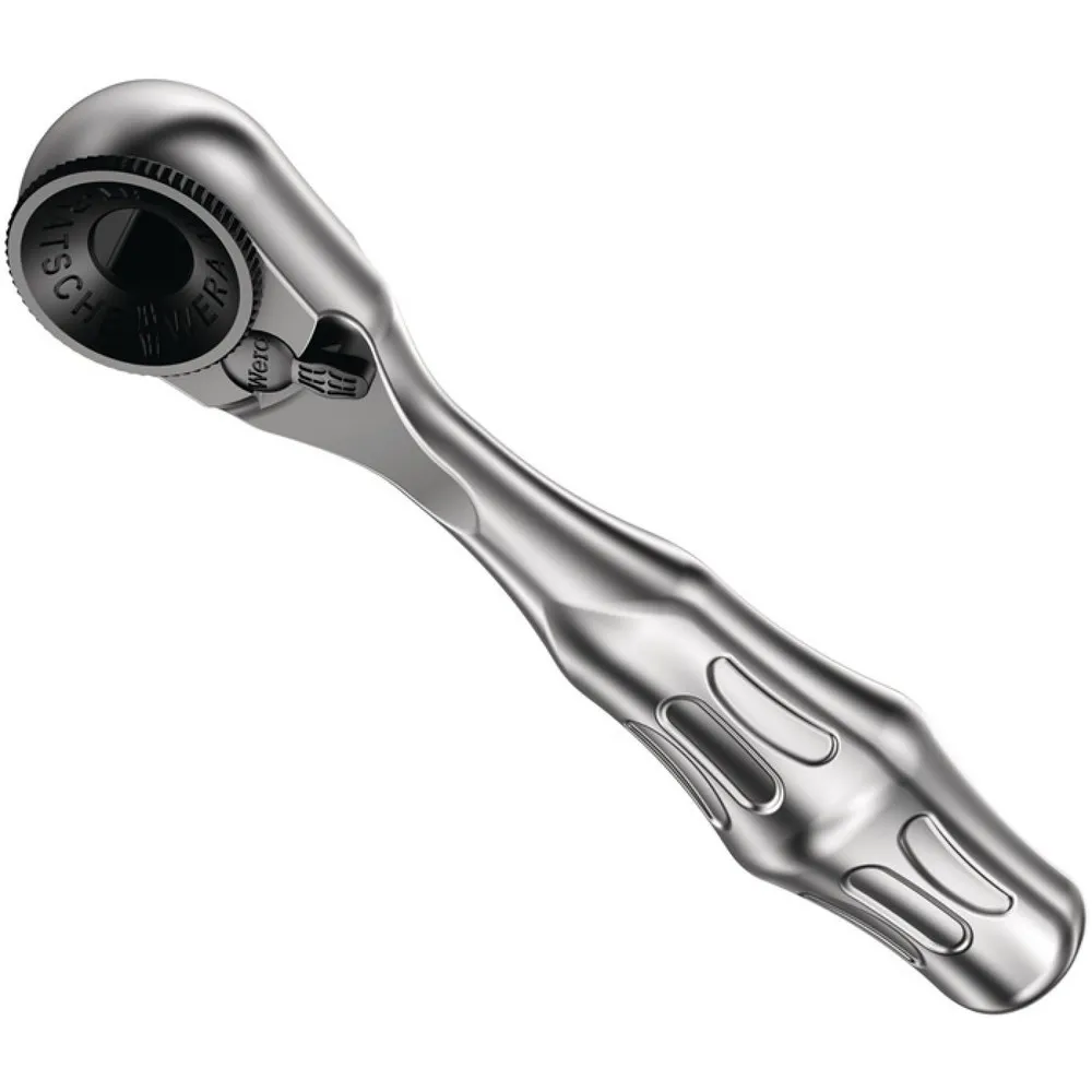 WERA Bit-/Hebelumschaltknarre 8001 A Zyklop 1/4 Zoll direkte Bitaufn.L.87mm 60 Z