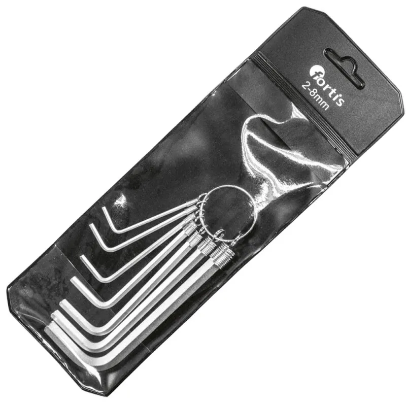 Winkelschraubendreher- Satz am Ring 7-teilig 2-8 mm Fortis