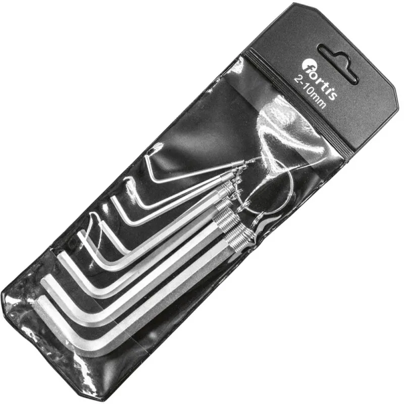 Winkelschraubendreher- Satz am Ring 8-teilig 2-10 mm Fortis