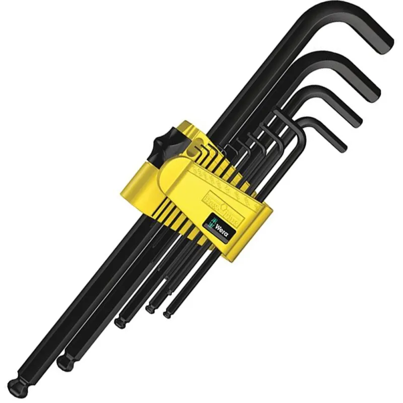 Winkelschraubendreher- Satz im Handhalter 13-teilig 5/64"-3/8" lang Kugelkopf Wera