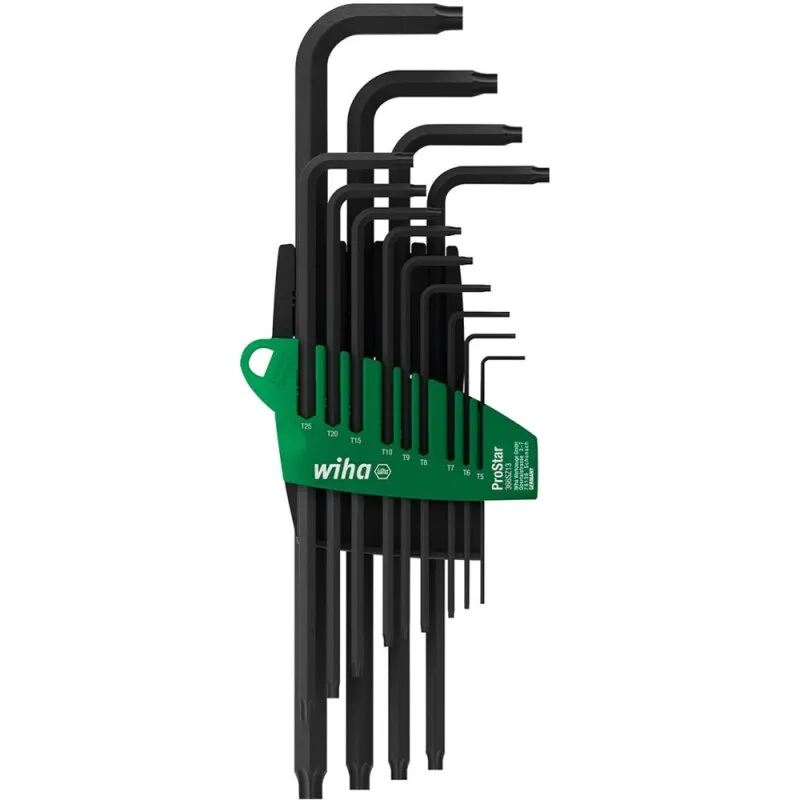 Winkelschraubendreher- Satz im Handhalter 13-teilig T5-T50 schwarz Wiha
