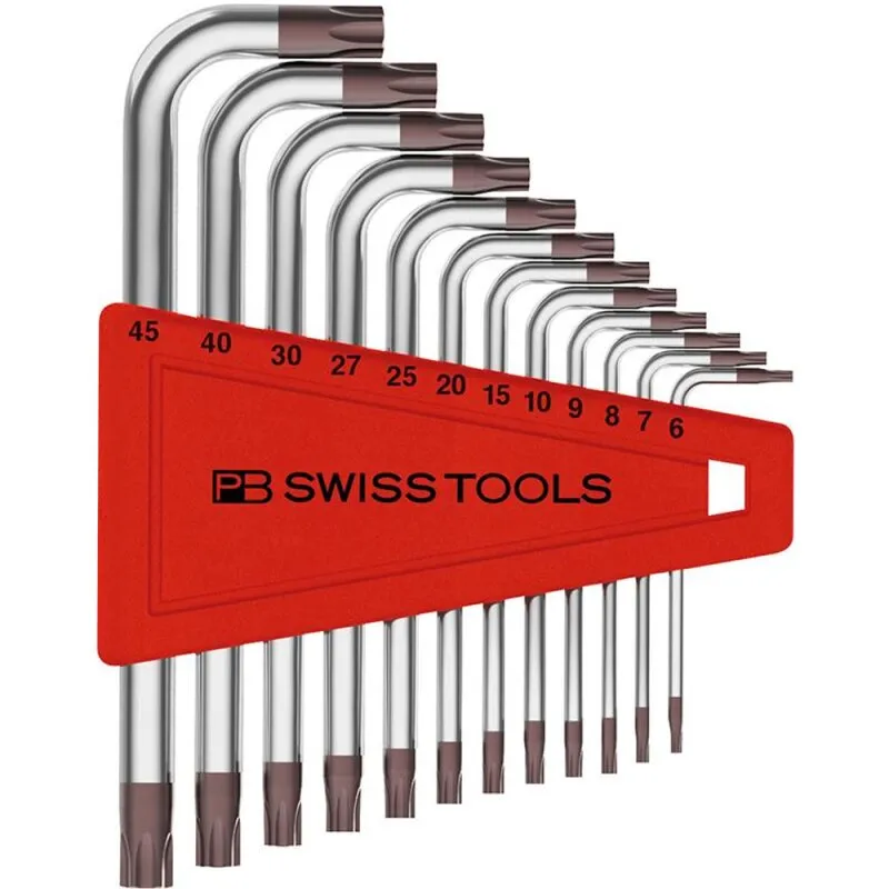 Winkelschraubendreher- Satz im Kunststoffhalter 12-teilig T6-T45 PB Swiss Tools
