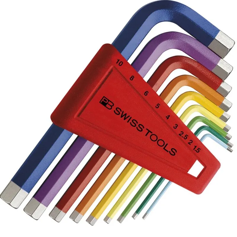 Winkelschraubendreher- Satz im Kunststoffhalter 9-teilig 1,5-10 mm Rainbow PB Swiss Tools