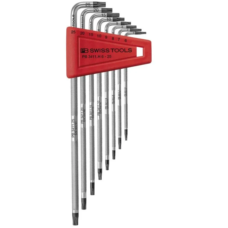 Winkelschraubendreher- Satz im Kunststoffhalter 9-teilig T6-T25 SAFETY PB Swiss Tools