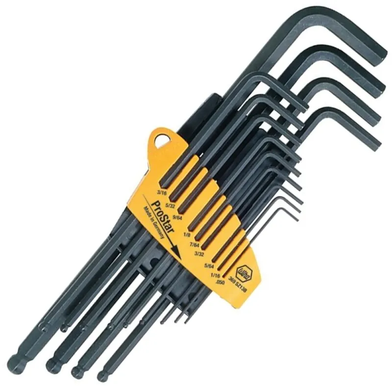 Winkelschraubendreher- Satz im ProStar Halter 13-teilig 0.05-3/8" lang Kugelkopf Wiha